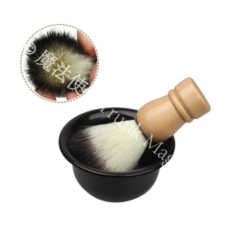 新品未使用】シェービングブラシ スタンド付き ボウル 男性用