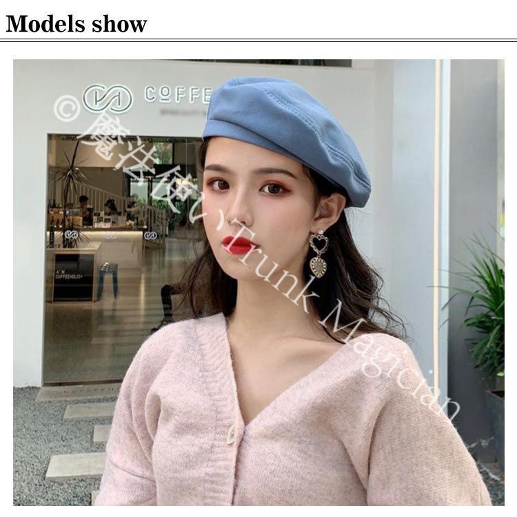 ベレー帽　新品未使用 ワンポイントニットベレー帽 [mdh038]