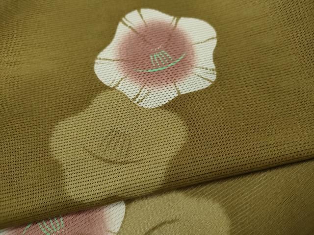 平和屋着物＊夏物　小紋　絽　椿　洗える着物　CABB2170ze 平和屋着物＊夏物 小紋 絽 椿 洗える着物 CABB2170ze 【公式通販】