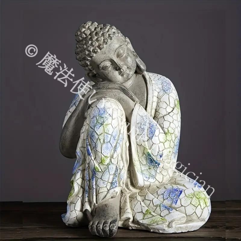 新品未使用】卓上オブジェ 置物 仏像 樹脂製 インテリア アート ホーム