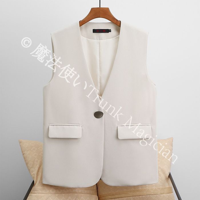 新品未使用】ベスト レディース ジレ 袖なし アウター トップス