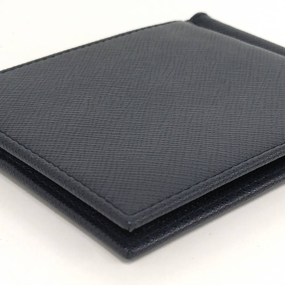 PRADA ネイビー レザー マネークリップ PRADA ネイビー レザー マネークリップ PRADA ネイビー レザー