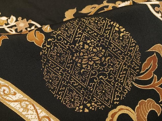 平和屋着物○創業460年・千總 黒留袖 駒刺繍 花唐草文 金彩 高島屋扱い