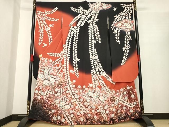 平和屋着物○越後十日町の一流染匠 桐屋・翠山工房 振袖 辻が花 絞り