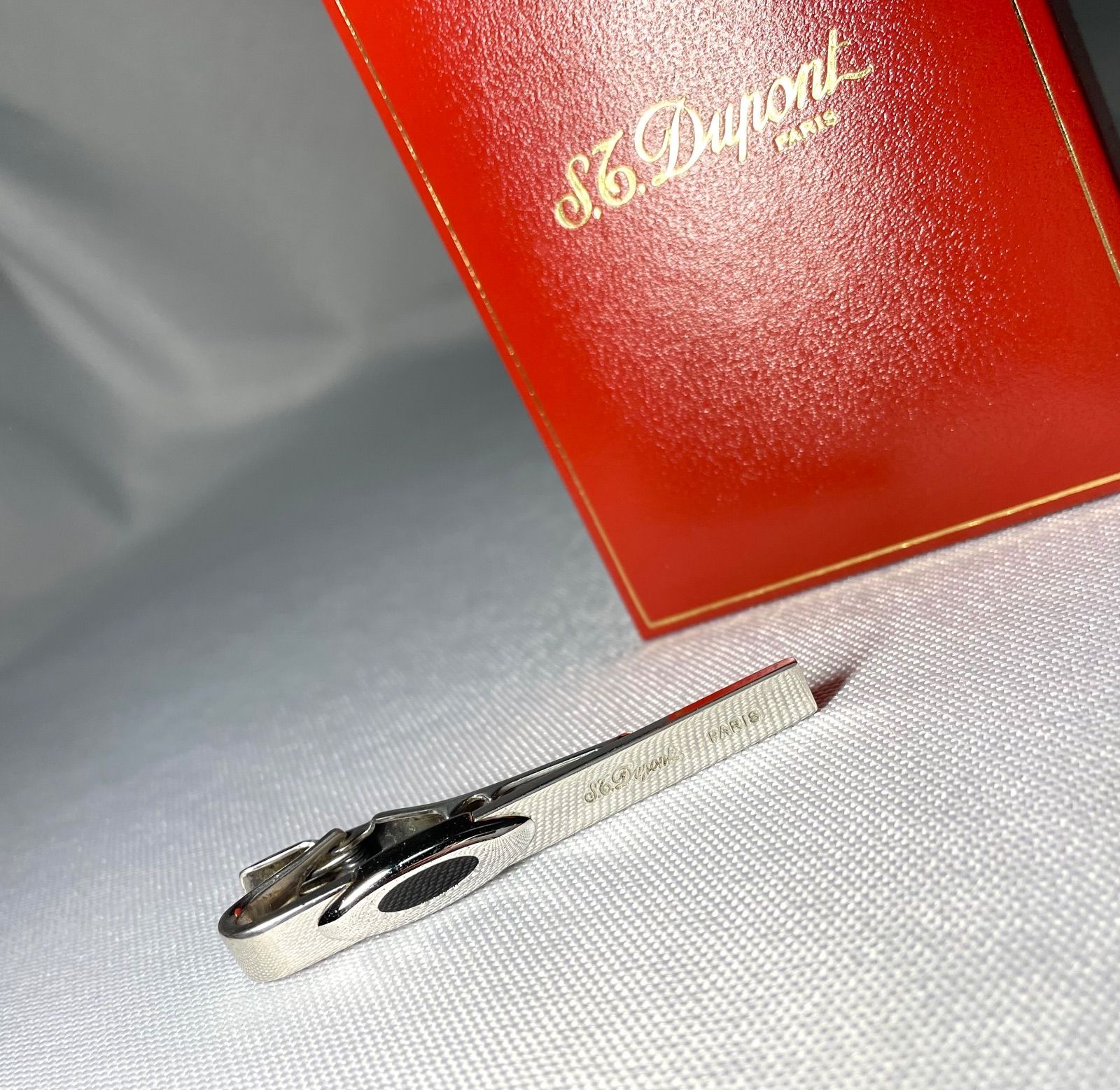 S.T. Dupont シルバー ネクタイピン エス・テー・デュポン シェルS.T.