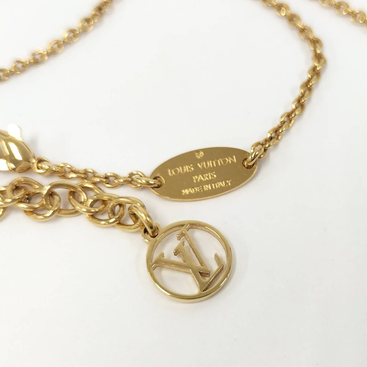 LOUIS VUITTON ネックレス エセンシャルV メッキ ゴールド M61083