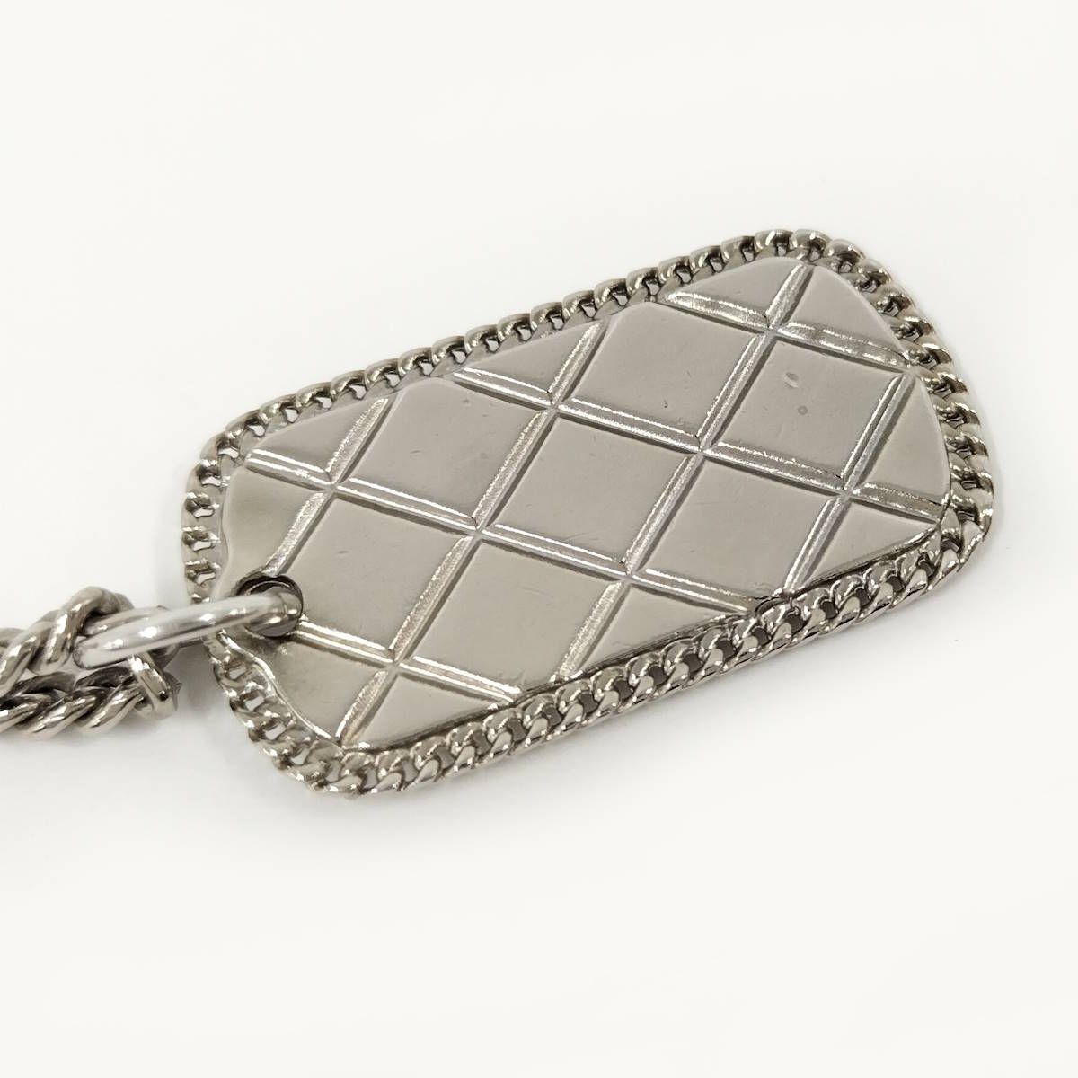CHANEL ネックレス ココマーク シルバー メッキ ドッグタグ A41491
