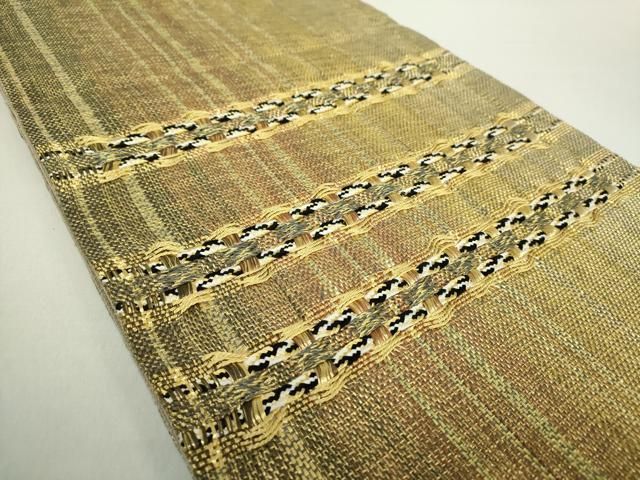 平和屋着物○ひなや工房 くむ・あむ・おる 伊豆蔵明彦 太鼓柄袋帯 横段