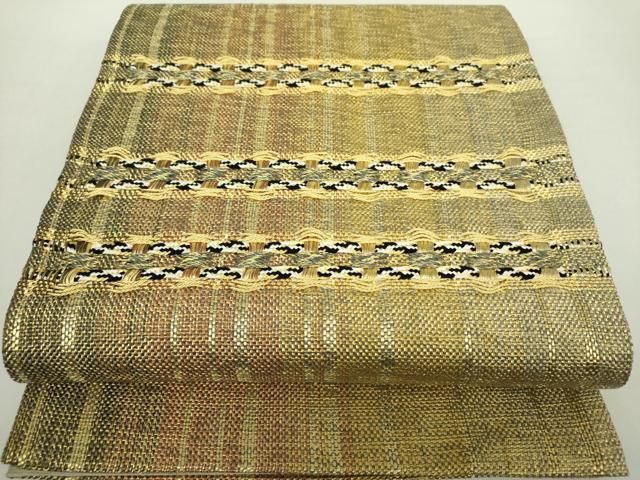 平和屋着物○ひなや工房 くむ・あむ・おる 伊豆蔵明彦 太鼓柄袋帯 横段