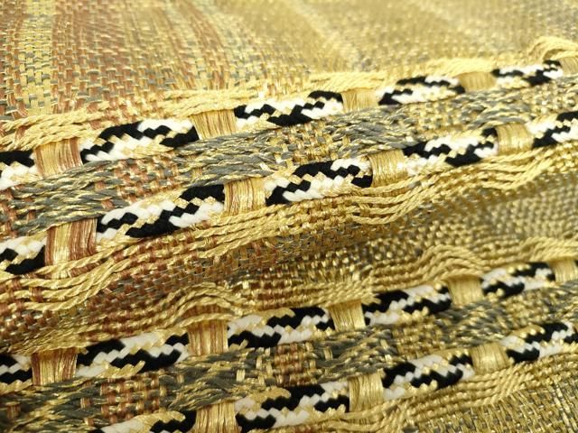 平和屋着物○ひなや工房 くむ・あむ・おる 伊豆蔵明彦 太鼓柄袋帯 横段