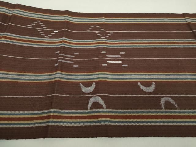 平和屋着物○八寸名古屋帯 琉球絣文様 正絹 逸品 DABA1804ps - メルカリ