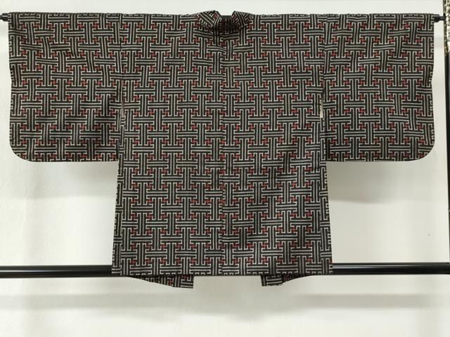 【秋名バラ】大島紬　龍郷　泥大島　着物　アンサンブル　正絹　#1288 平和屋着物○本場大島紬 龍郷絣 秋名バラ アンサンブル 正絹 逸品