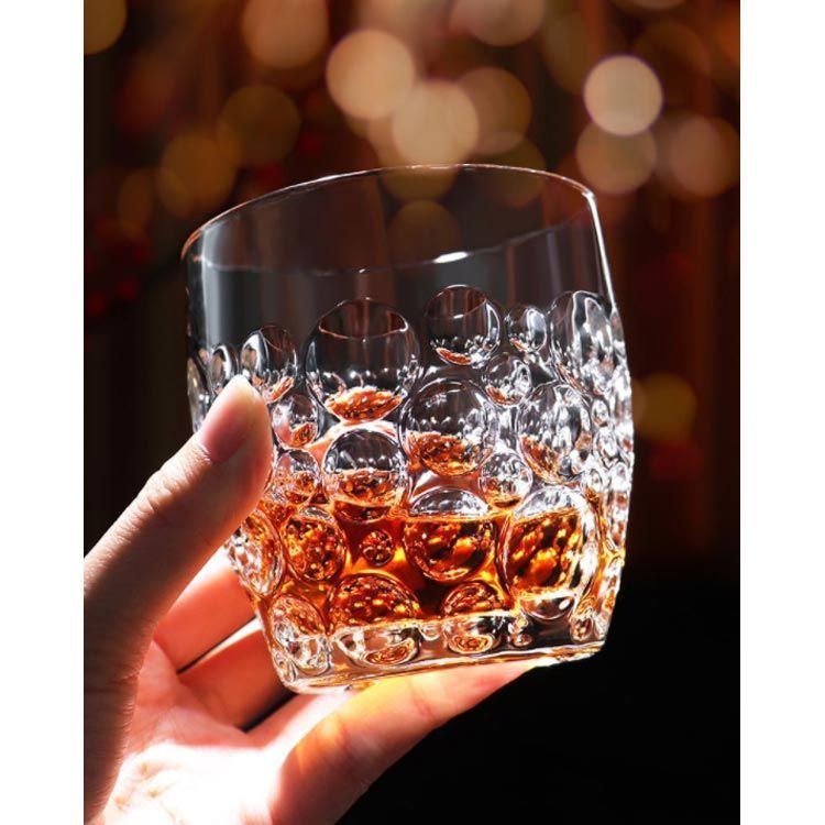 ガラスカップ タンブラー 400ml 4個セット 透明 クリア 虹色 カラフル