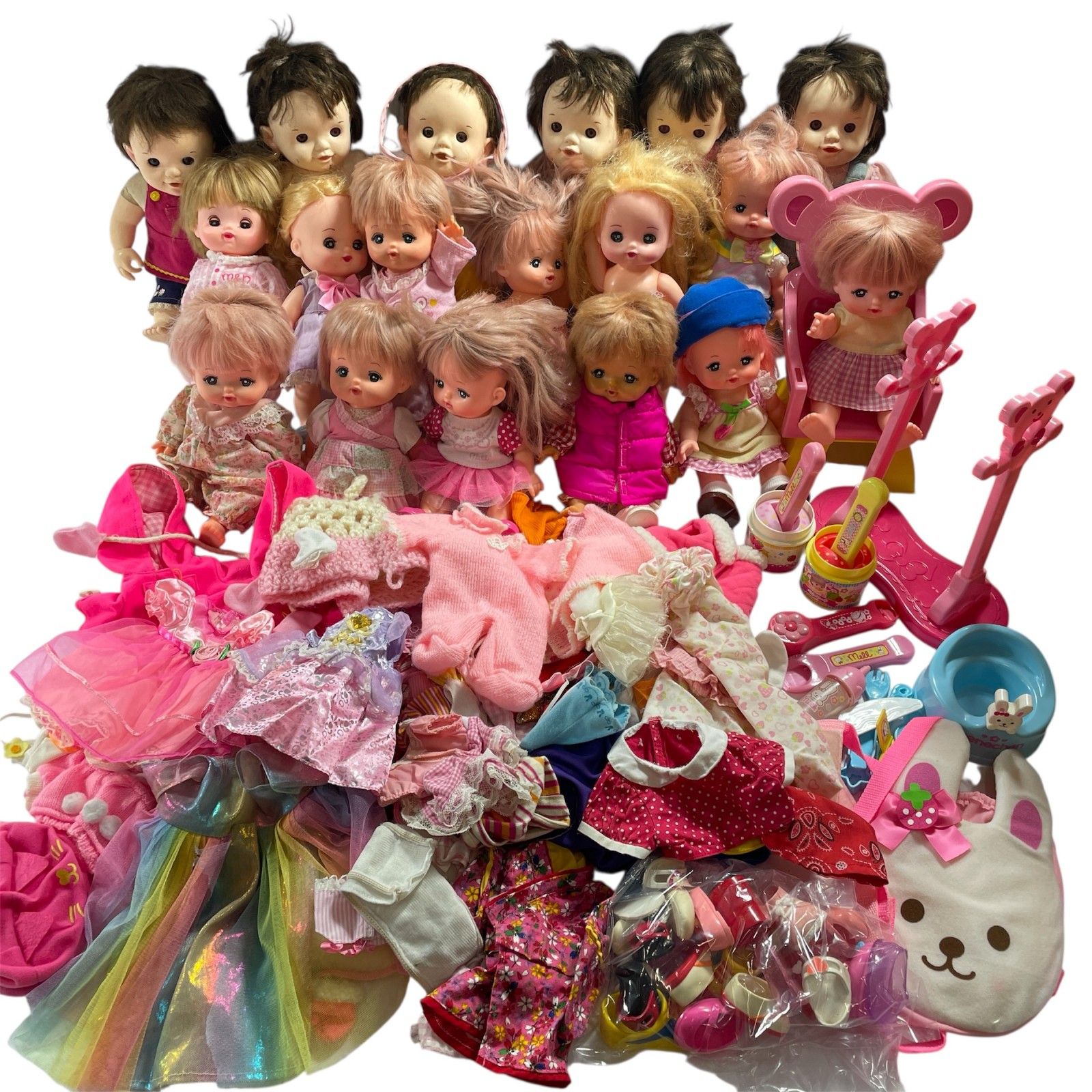 ☆ おせわだいすき メルちゃん ぽぽちゃん まとめ商品 人形 18体 洋服