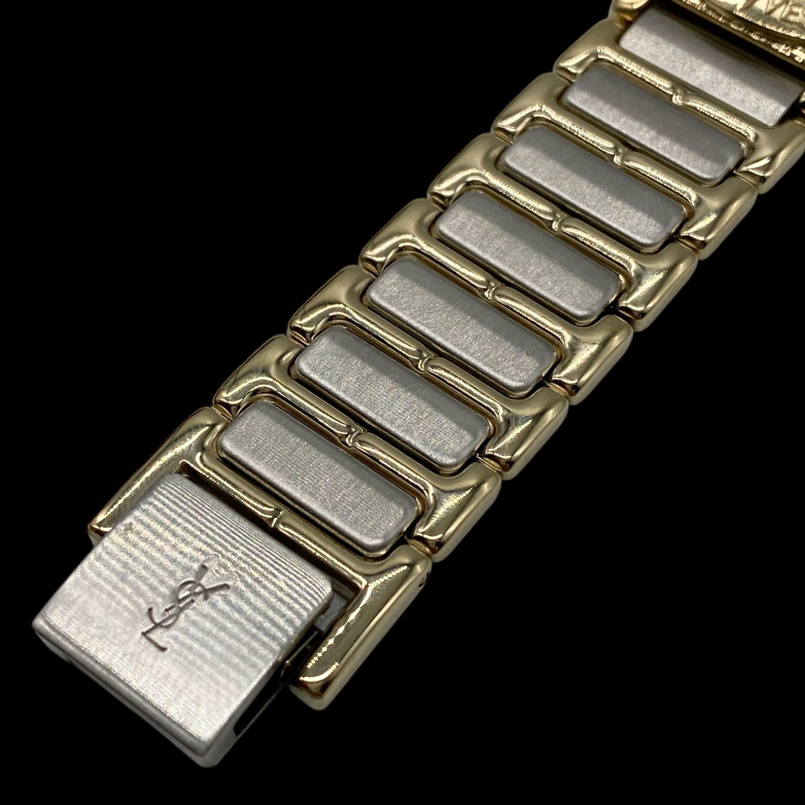 美品 稼働品 Yves Saint Laurent イヴサンローラン コンビ 腕時計 QZ