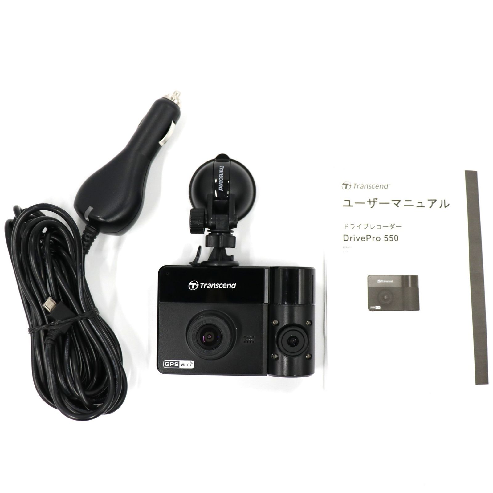 Transcend ドライブレコーダーデュアルレンズ DrivePro 550 TS-DP550A 