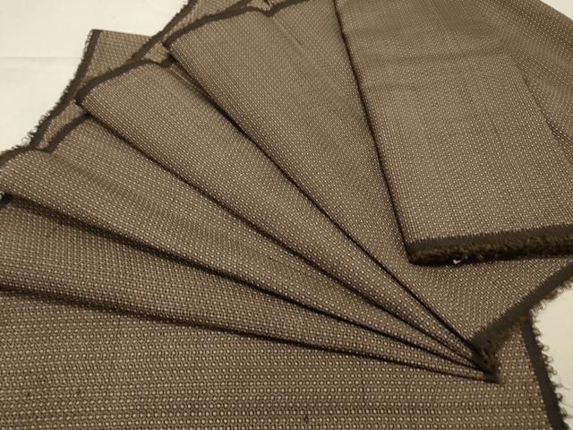 平和屋着物▽男性 羽織・コート 解き反物 羽尺 本場大島紬 格子 逸品