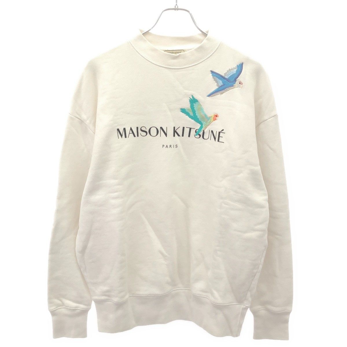 MAISON KITSUNE メゾンキツネ バード刺繍 ロゴスウェットトレーナー 