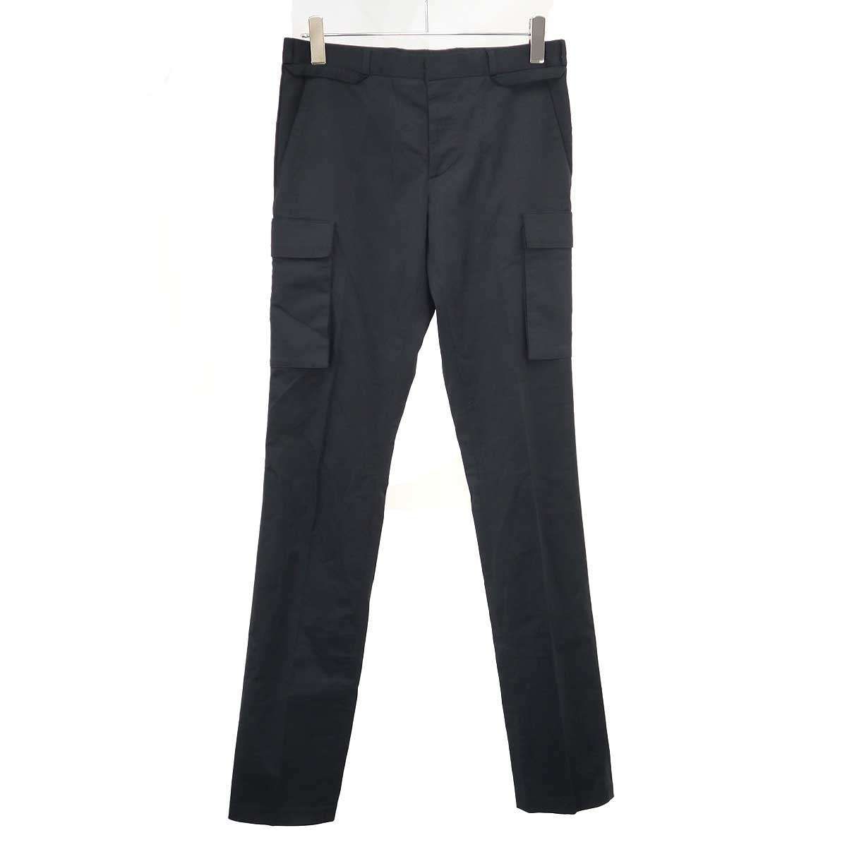 新品未使用 ディオールオム スラックス パンツ 46 ブラック 黒 Dior HOMME ディオールオム 2003SS スリムストレッチカーゴスラックス