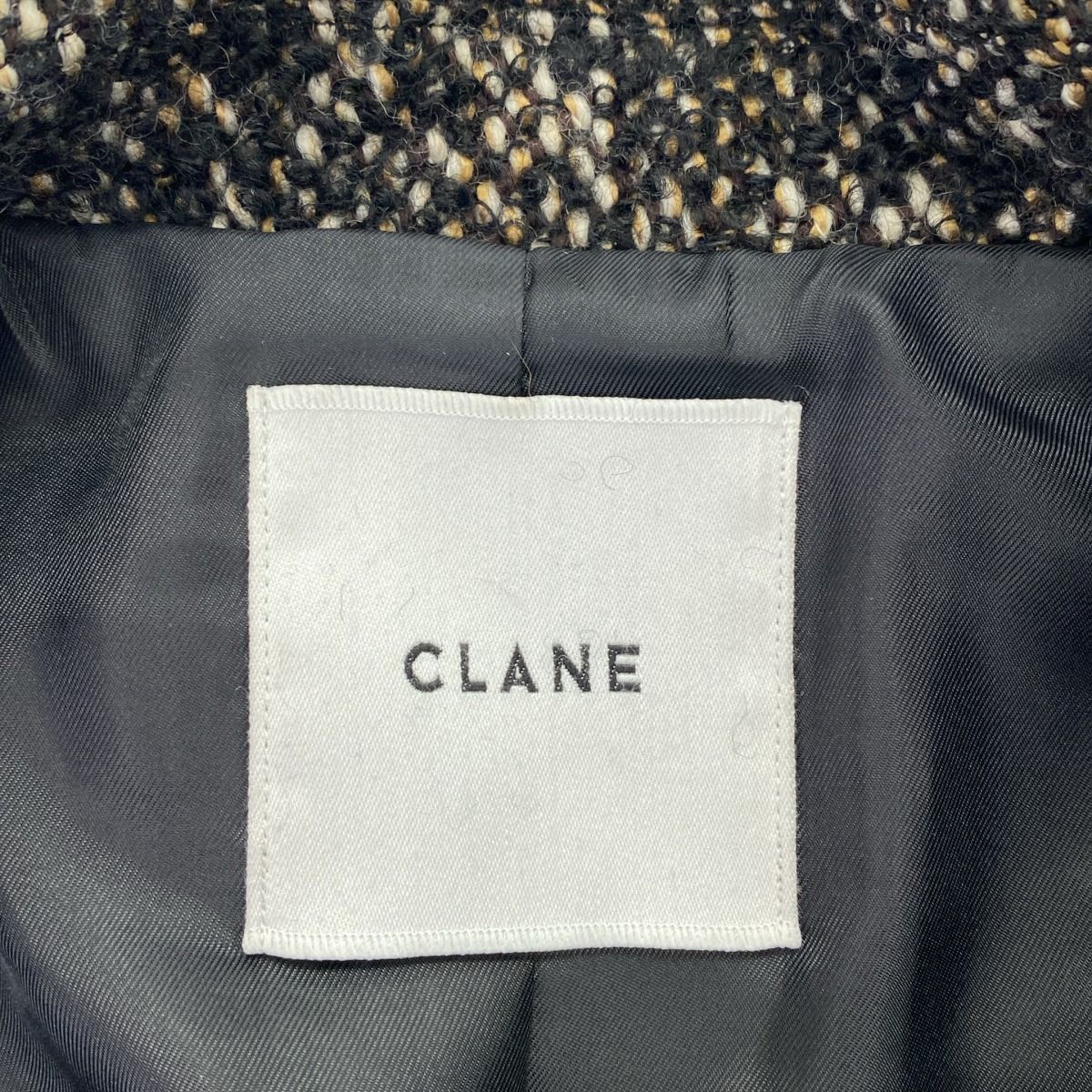 CLANE クラネ MIX LOOP TWEED BOX COAT ミックスループツイード