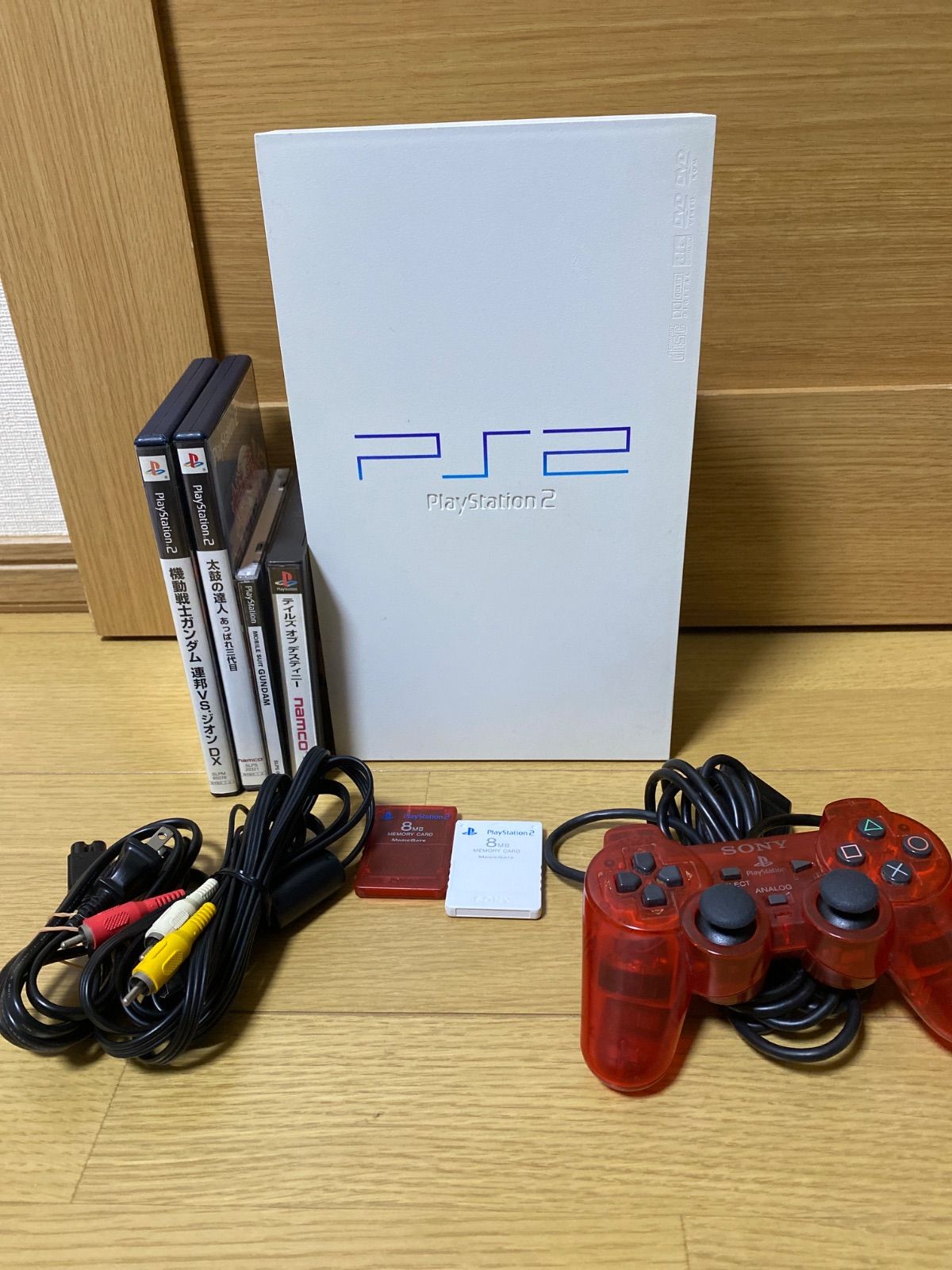 PS2 SCPH 55000 ホワイト 本体 プレイステーション2 メモリーカ - メルカリ