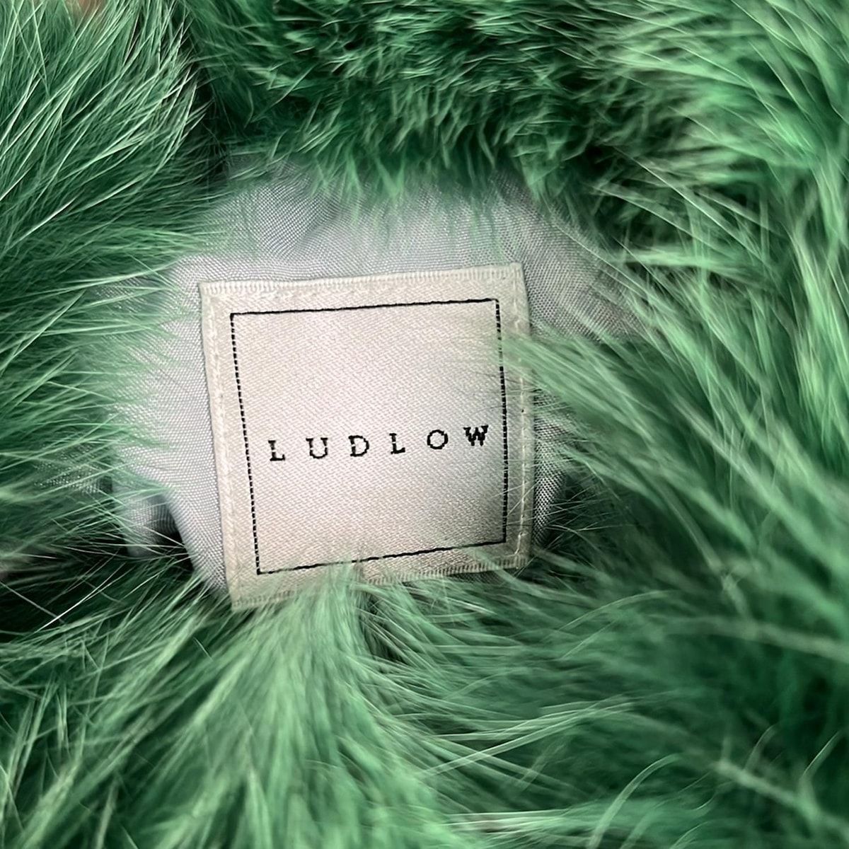 LUDLOW ハンドバッグ フォックスファー ボーダー 希少 ラドロー LUDLOW 