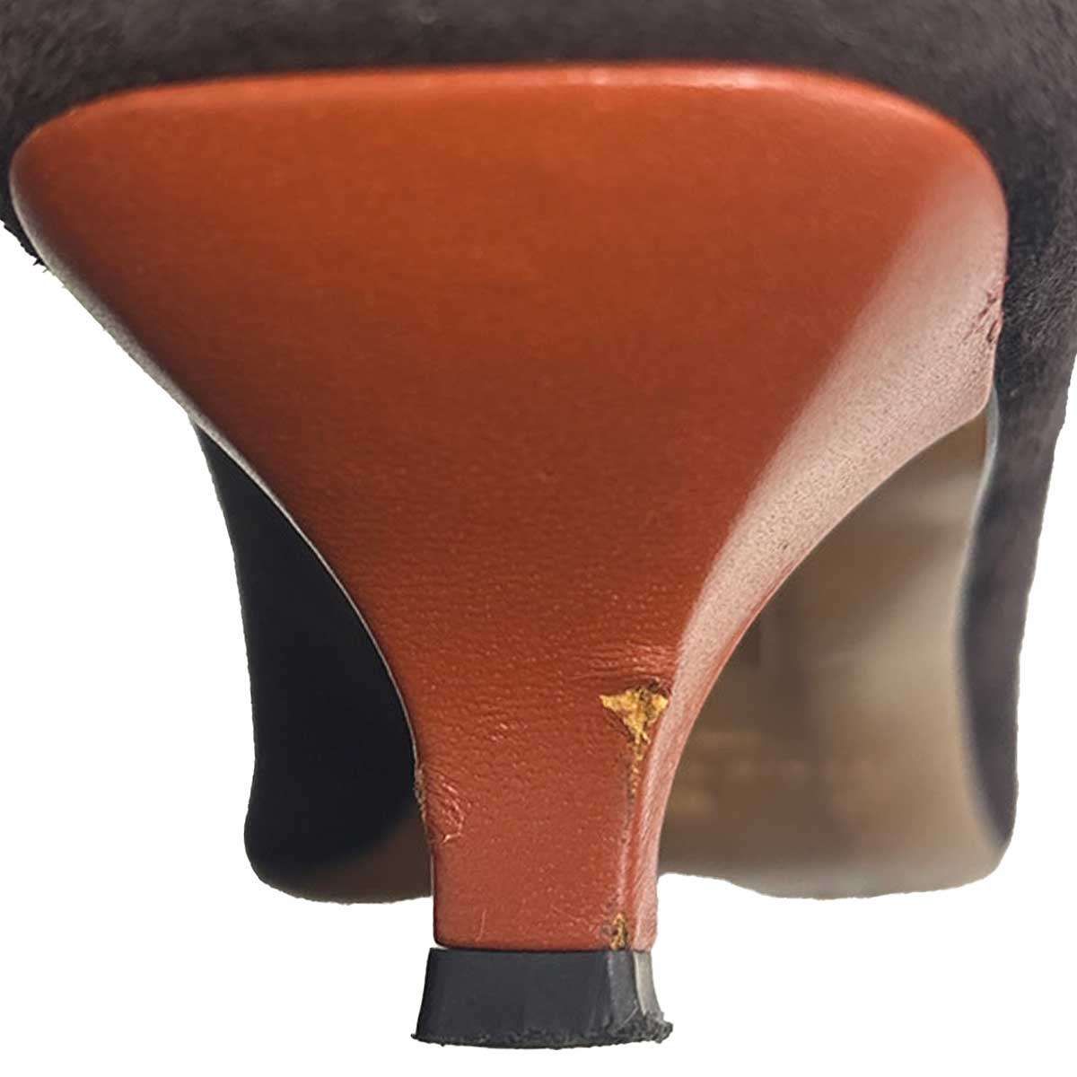 FABIO RUSCONI ファビオ ルスコーニ スウェードバックルパンプス