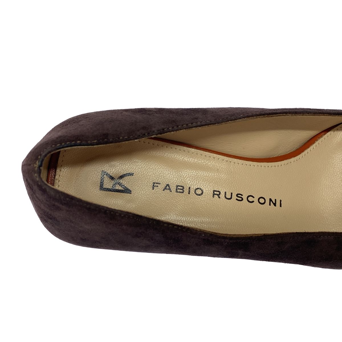 FABIO RUSCONI ファビオ ルスコーニ スウェードバックルパンプス