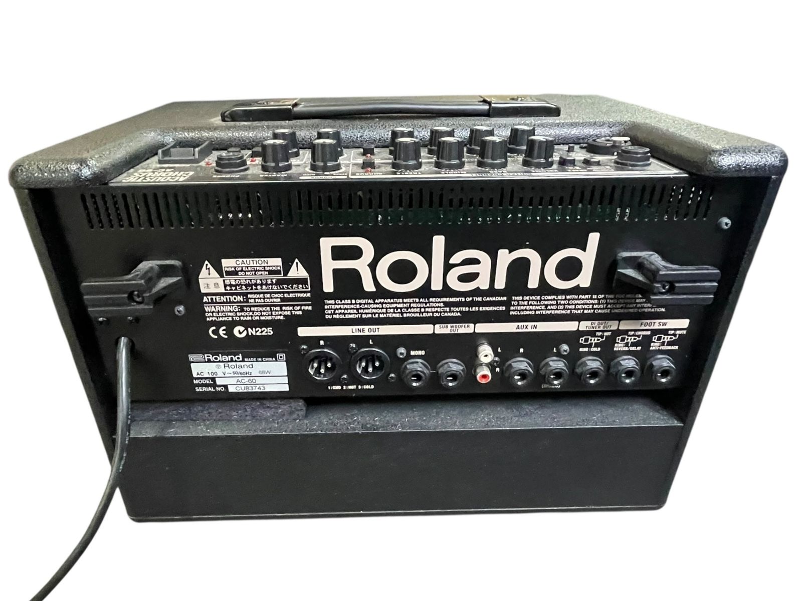 □Roland AC-60 アコースティックアンプ 本体 純正ケース付 通電確認