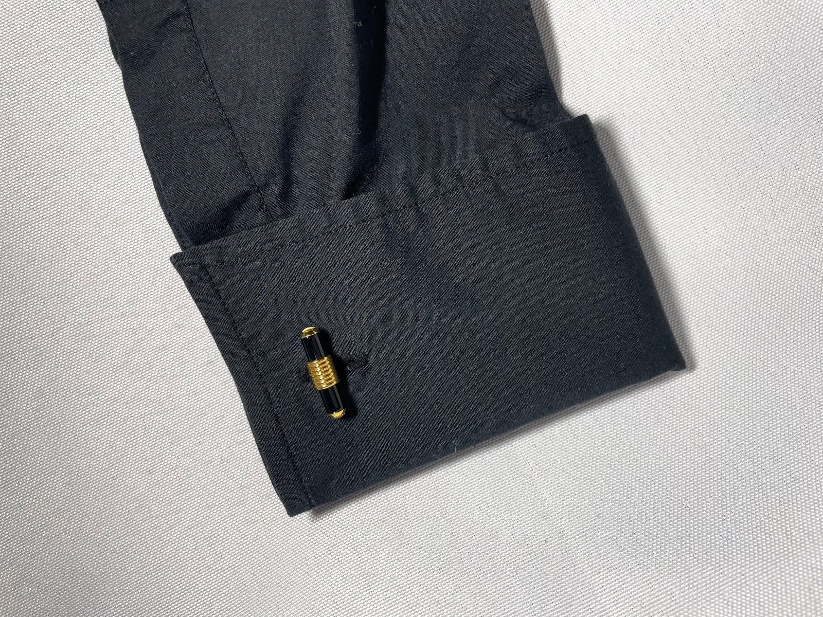 美品 希少 dunhill ダンヒル サイドdロゴ ブラックオニキス＆ゴールド