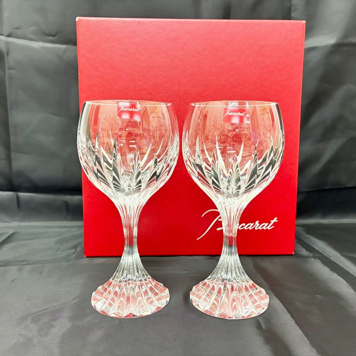 ◇中古美品◇Baccarat【バカラ】マッセナ ワイングラス ペア