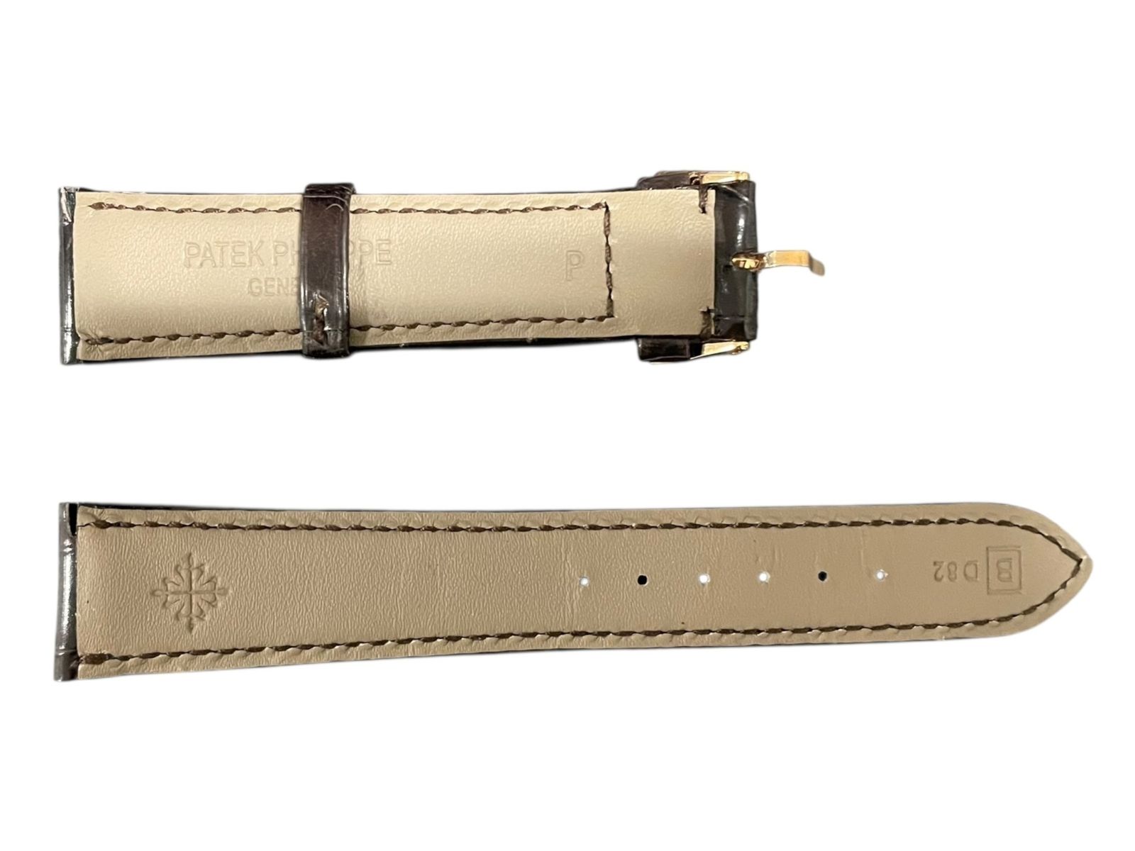 Patek Philippe 純正 クロコダイル レザーベルト Dバックル付き Patek Philippe 純正 クロコダイル レザーベルト Dバックル付き