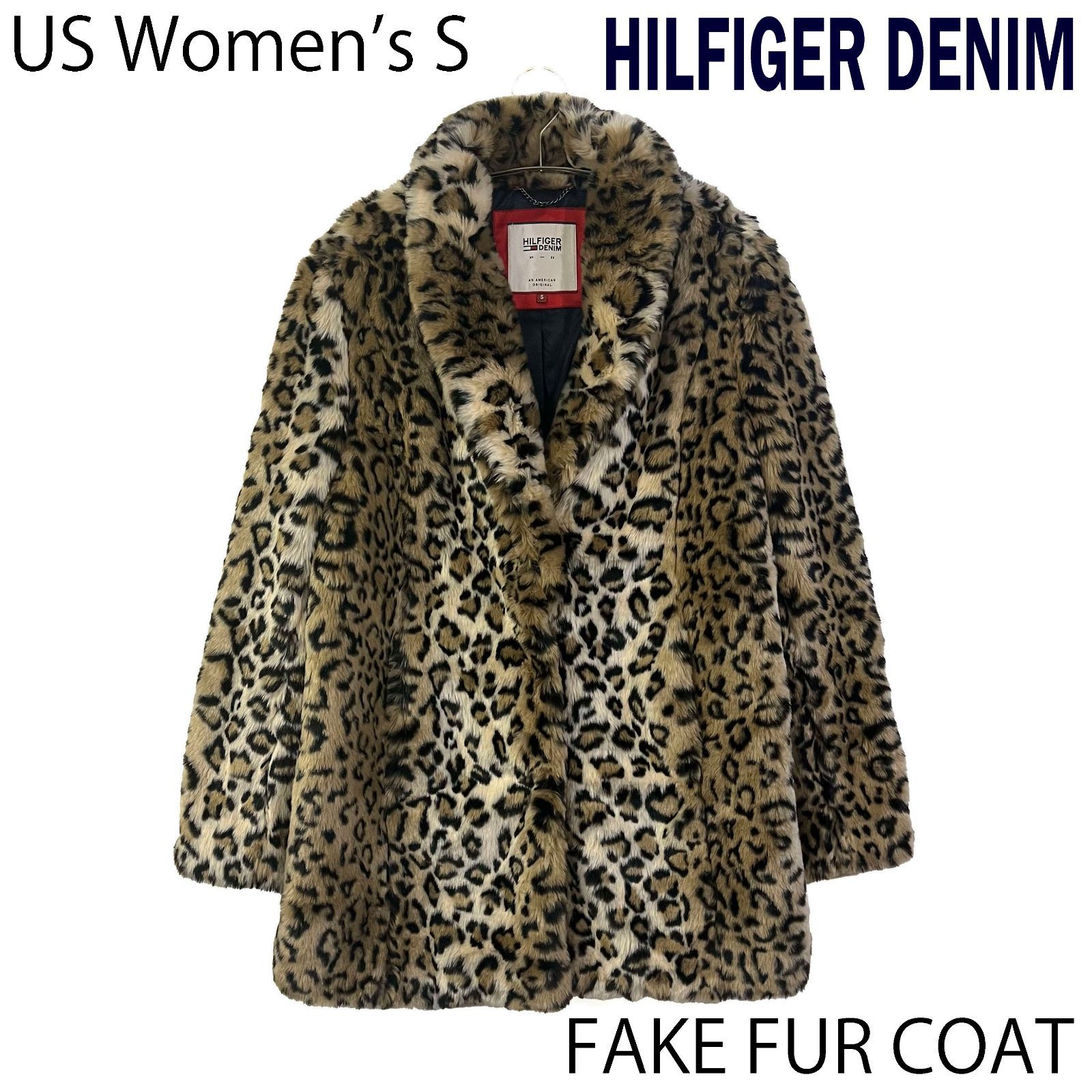 USED／USウィメンズS】HILFIGER DENIM フェイクファーコート