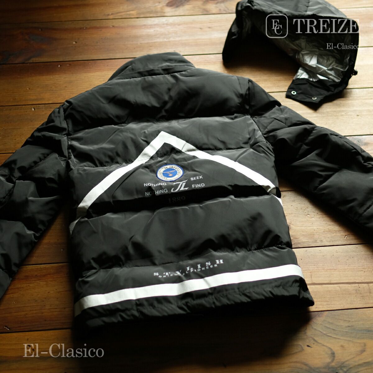 新品*フランス*-TREIZE-トレイズ* 白羽毛80% ミリタリー ダウン 