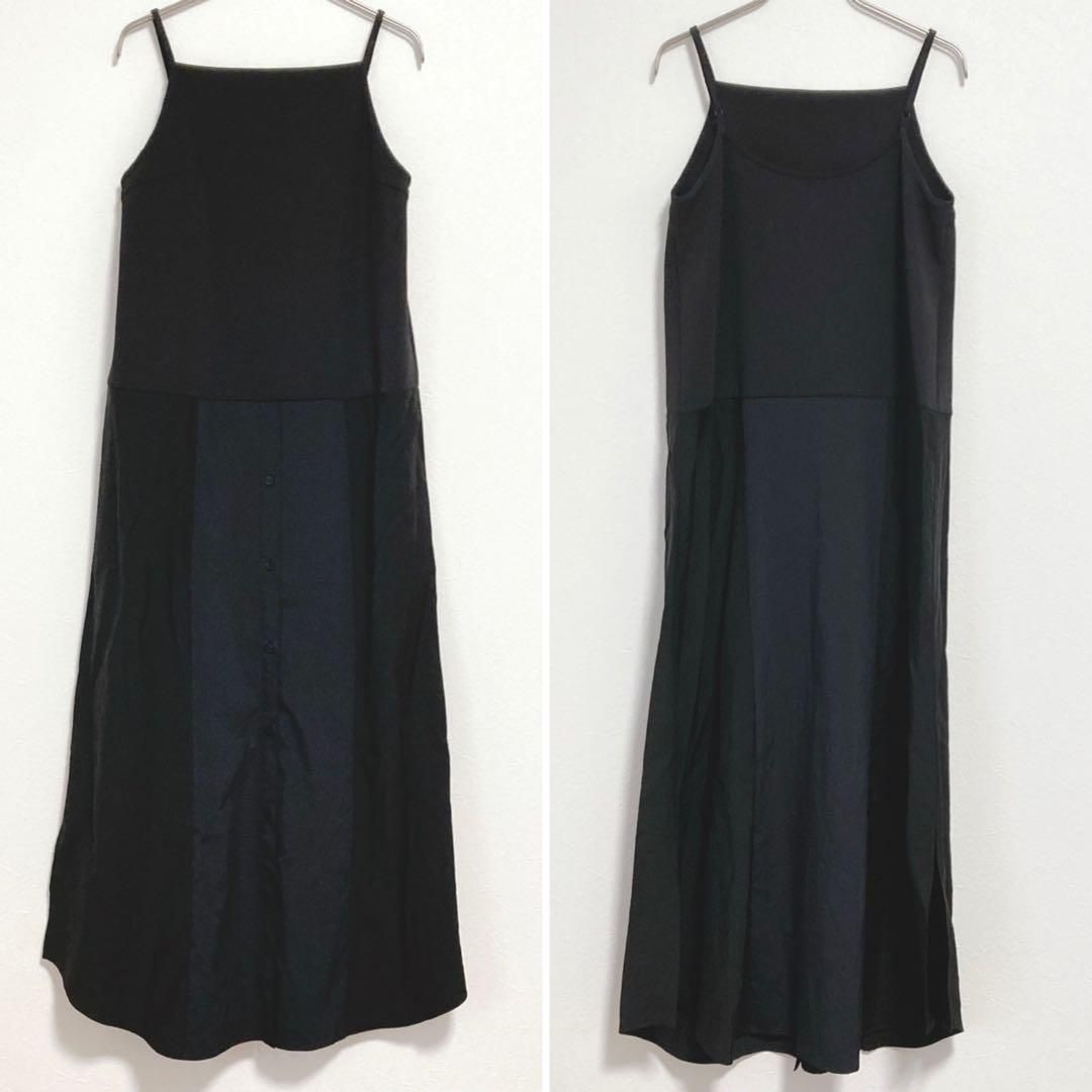 UN3D. 定価5.9万 レイヤードケーブルニットワンピース F ブラック 美品