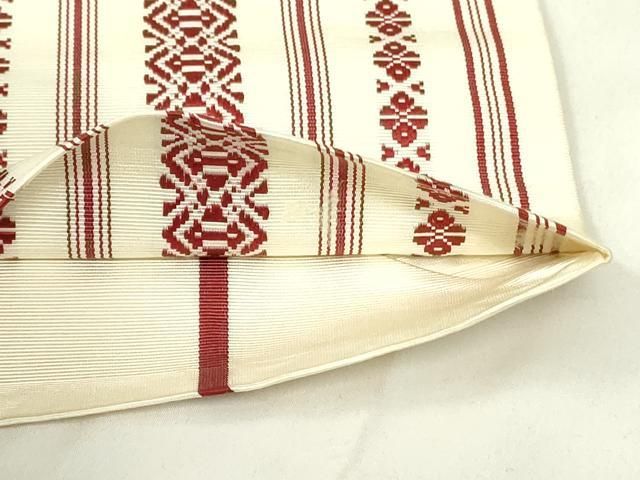 平和屋着物○男性 節約 本場筑前博多織 両面 角帯 献上 正絹 逸品