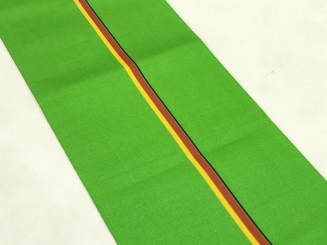 平和屋着物◎本場筑前博多織 半幅帯 間道 巧芸 証紙付き 正絹 逸品