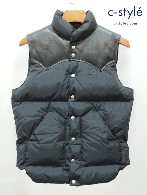 Patagonia ダウン ジャケット ベスト ベージュ×ネイビー S（M