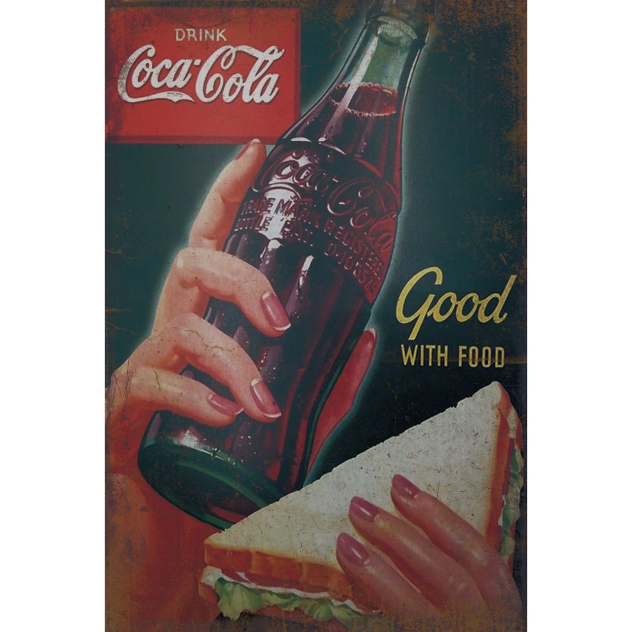 新品 ブリキ看板 コカコーラ CocaCola レトロ ヴィンテージ インテリア