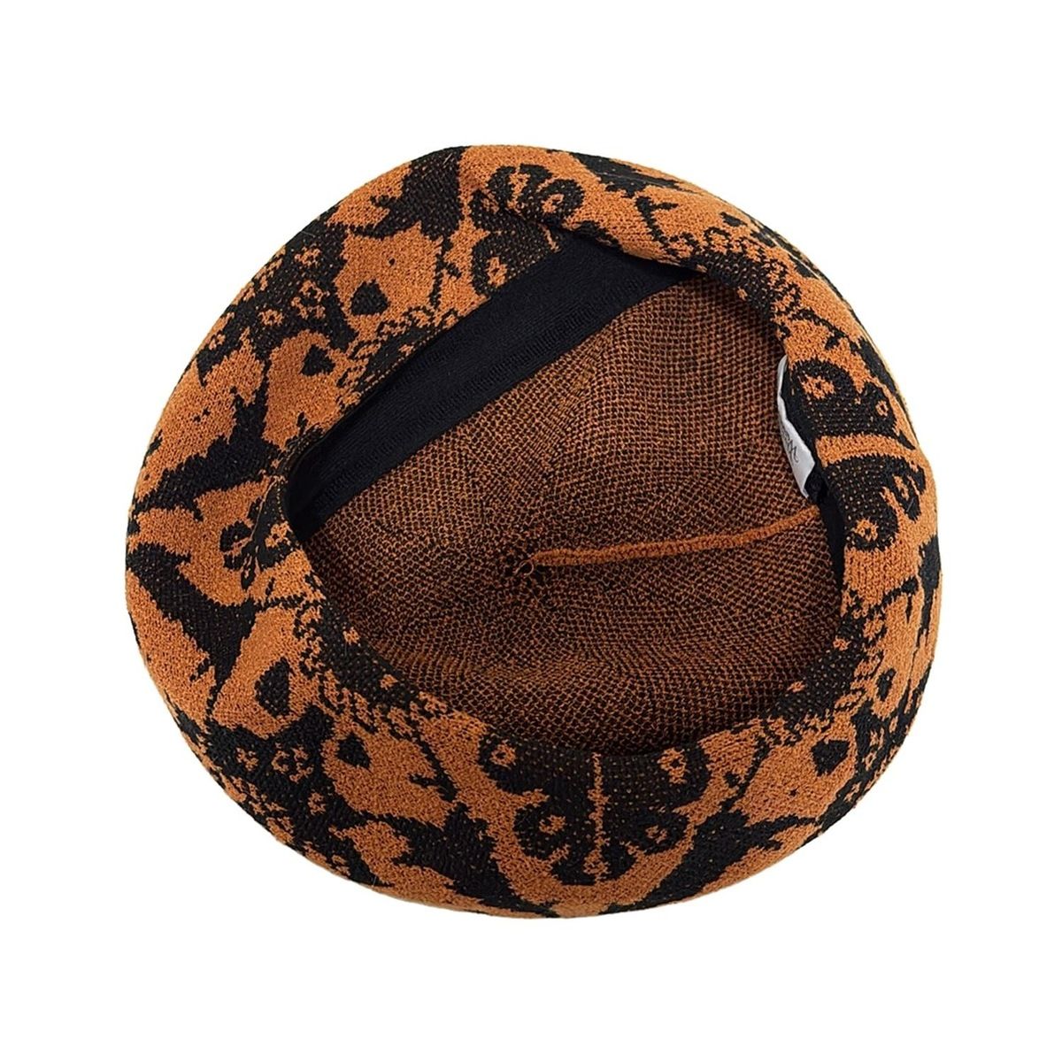 ヴィヴィアン・ウエストウッド オレンジとベージュのリネン帽子 ヴィヴィアン・ウエストウッド オレンジとベージュのリネン帽子