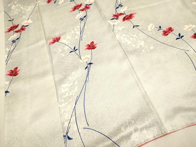 平和屋着物□上質な小紋 手描き 草花文 暈し染め 正絹 逸品 DAAZ5382du