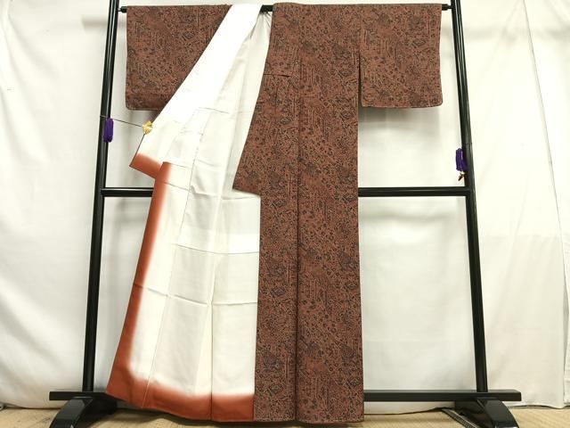 平和屋着物□上質な小紋 更紗花文 正絹 逸品 未使用 AABE3339oa - メルカリ