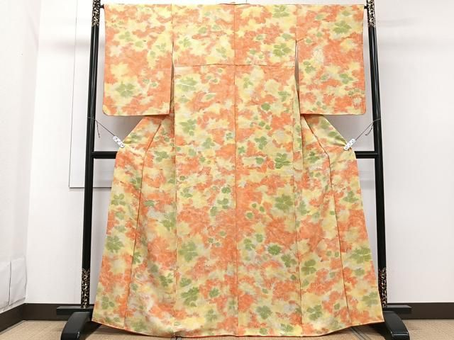 平和屋着物□江戸小紋 草花文 正絹 逸品 BAAV1303mz