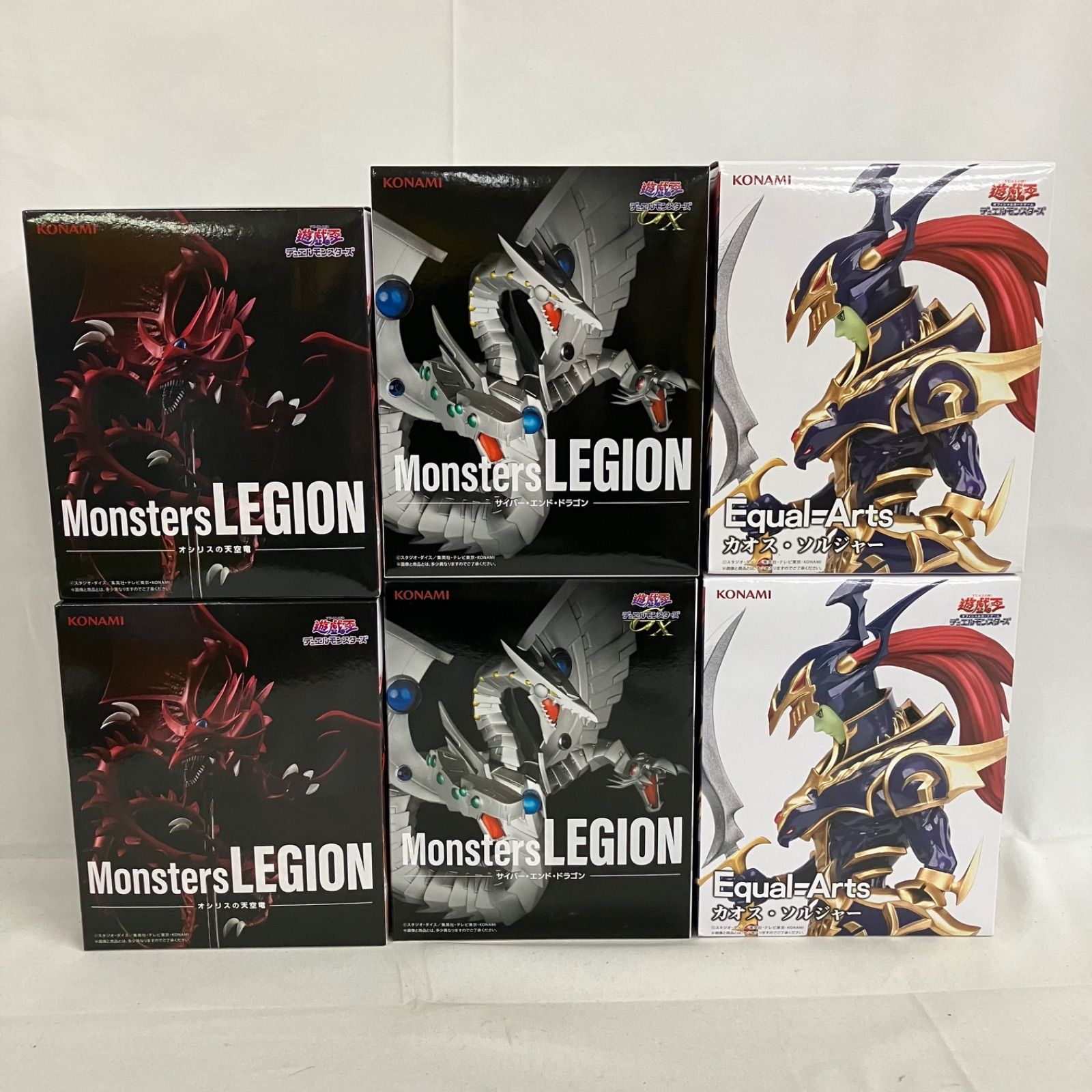 未開封 遊戯王 Monsters LEGION オシリスの天空竜 他 フィギュア 6個