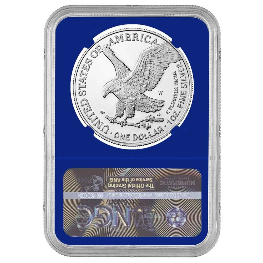 レア‼️2018年 シルバーシールド 限定 プルーフラメダル 、認証書付き。 2022-W プルーフ 1ドル アメリカン シルバー イーグル NGC PF70UC FDI