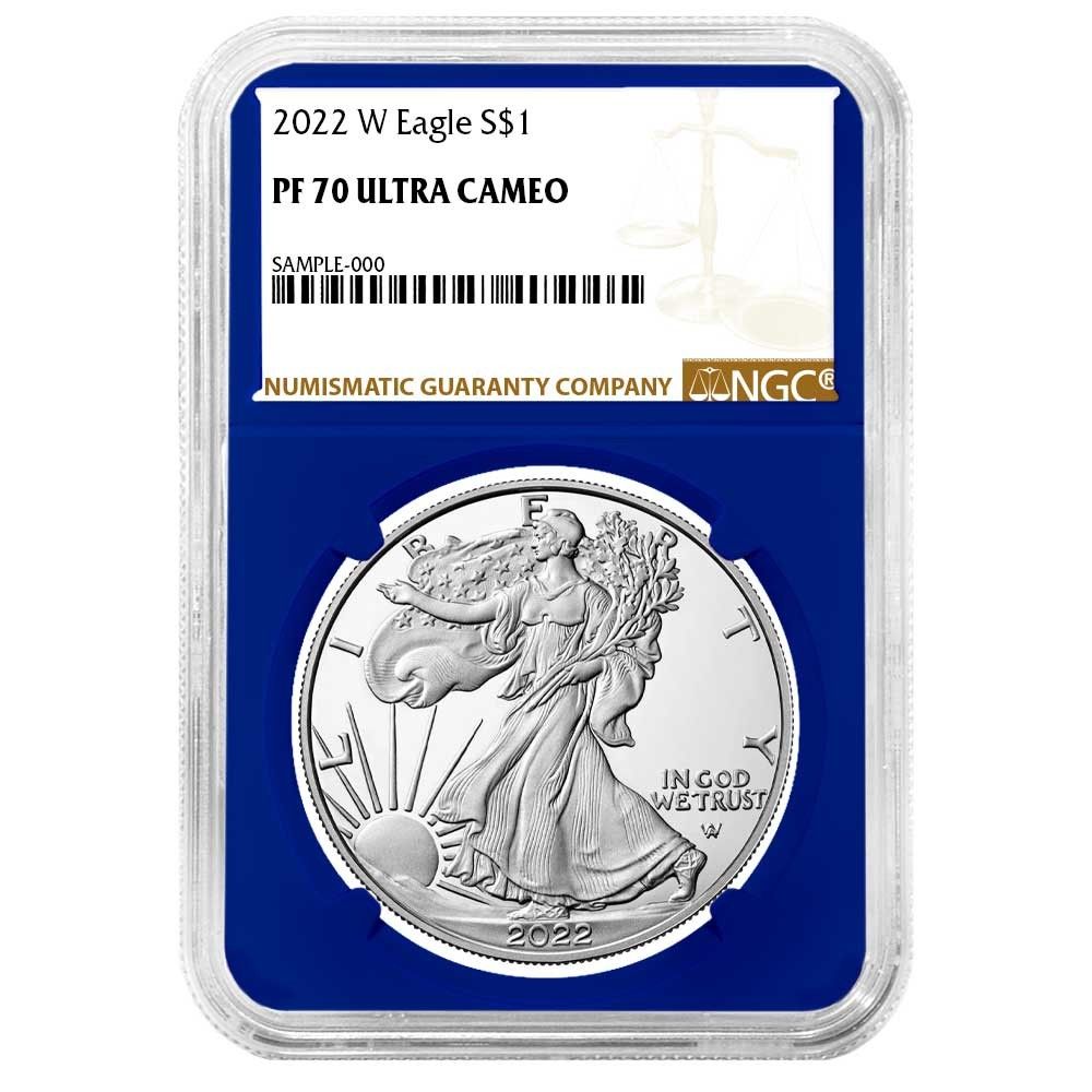 2022-W プルーフ 1ドル アメリカン シルバー イーグル NGC PF70UC