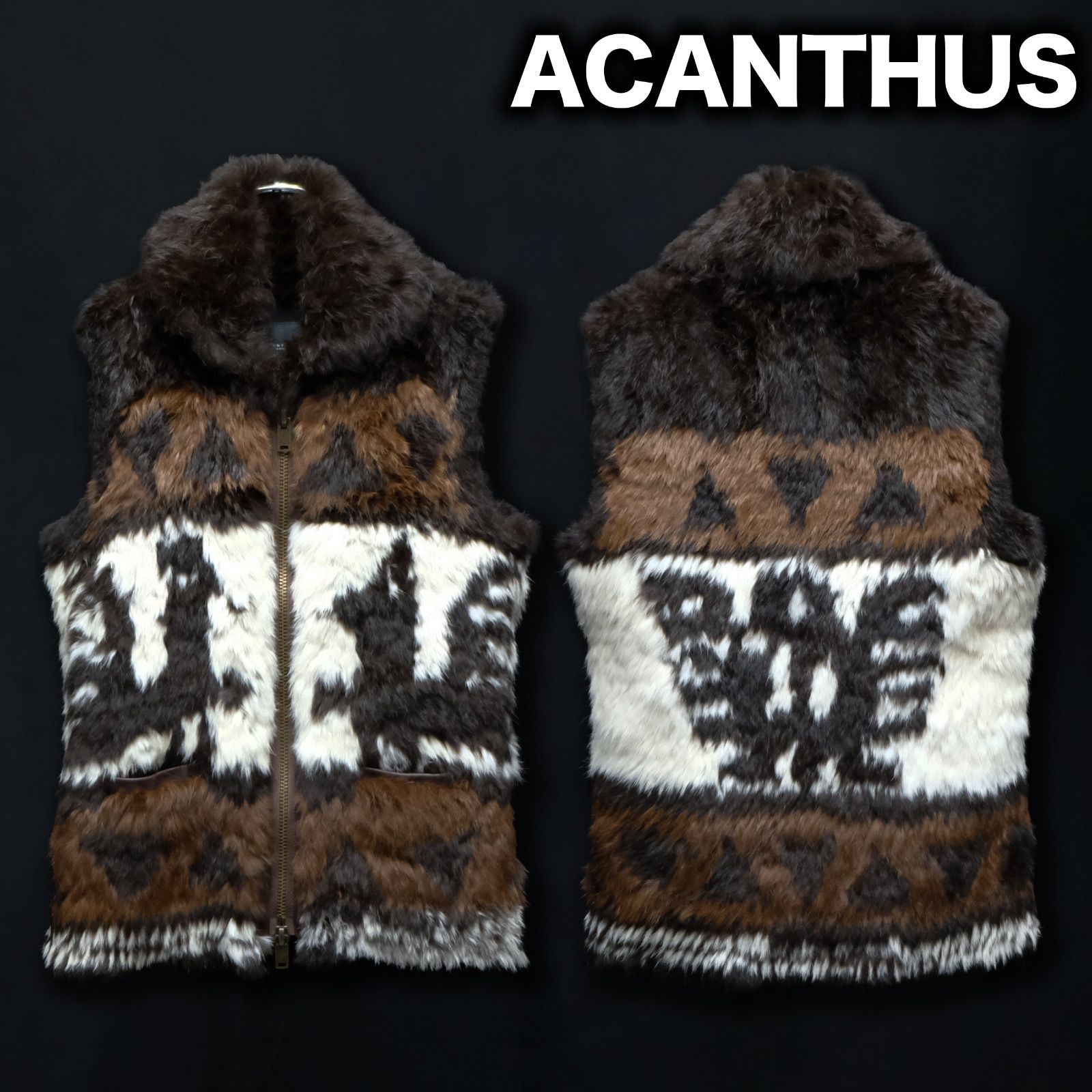ACANTHUS ラビットファー カウチンベスト アカンサス セルペルサラ 