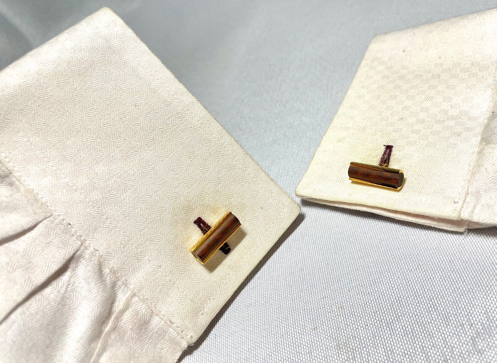 美品 希少 S.T.Dupont デュポン ブラウンウッド装飾 ゴールド バー型