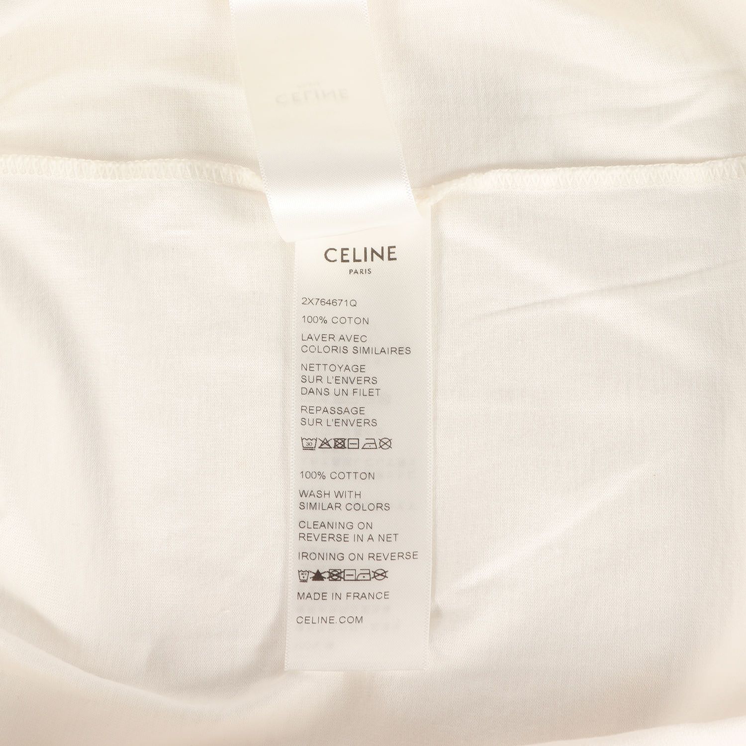 CELINE セリーヌ Tシャツ ホワイト 白 サイズ:XS | ブランドロゴ