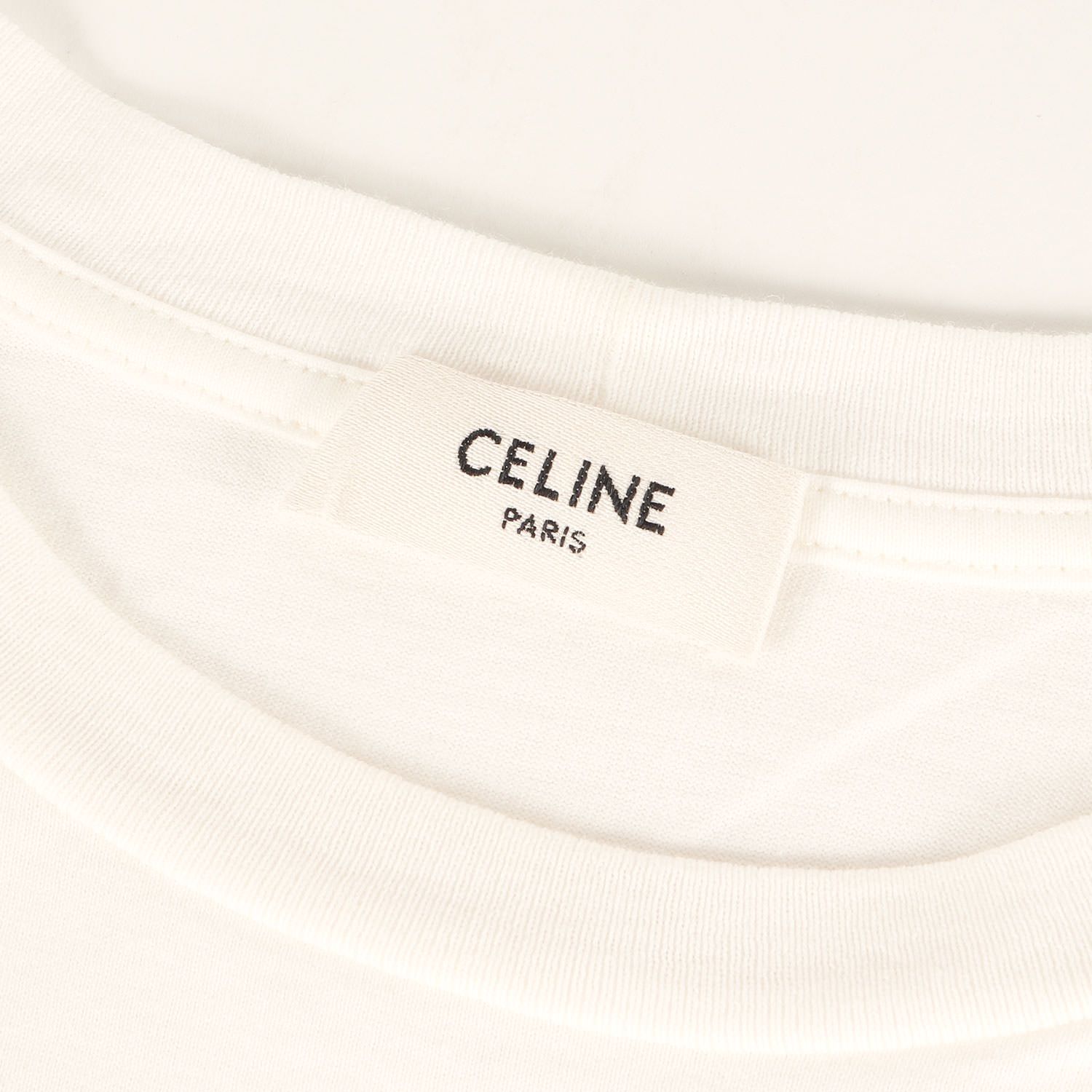 CELINE セリーヌ Tシャツ ホワイト 白 サイズ:XS | ブランドロゴ